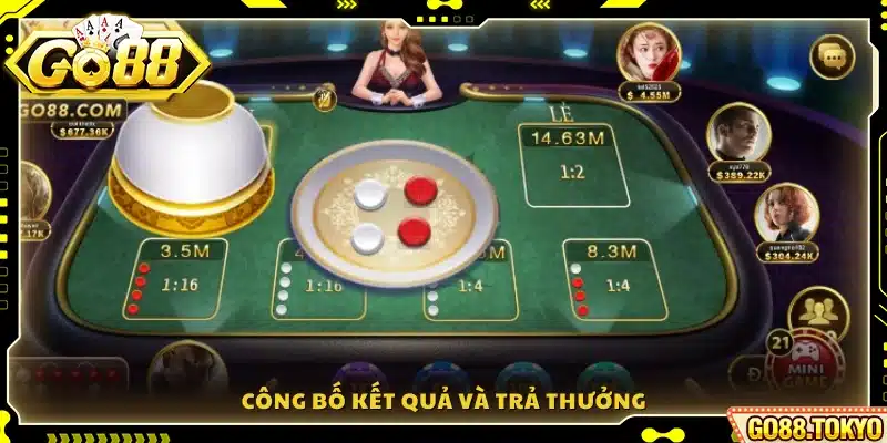 Quy trình mở bát, công bố kết quả và tính tiền thắng